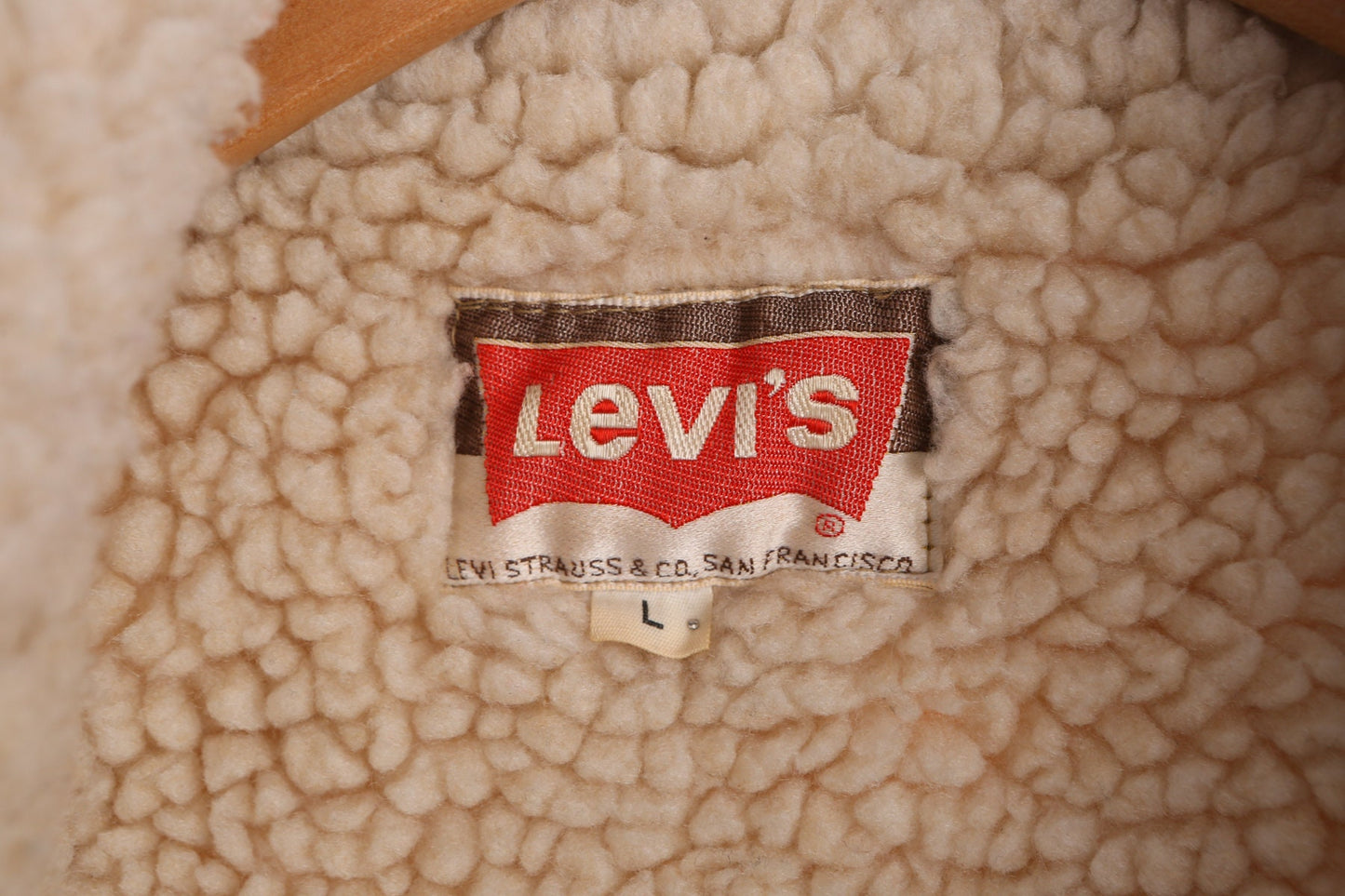 Levi's Beige Long Sherpa Coat - Era 70's - 80's