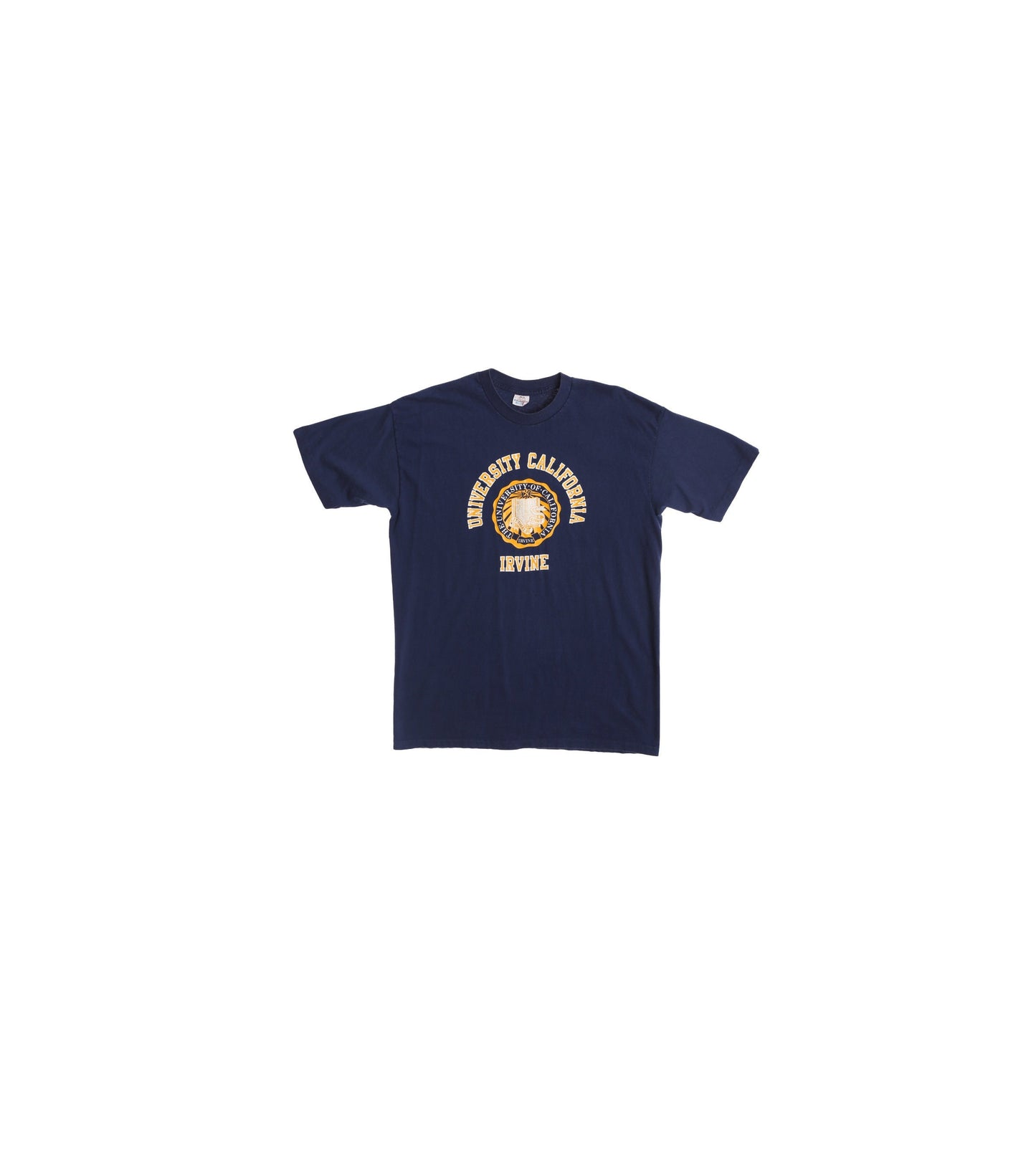 Vintage Blue T-shirt with University California Irvine Yellow Print