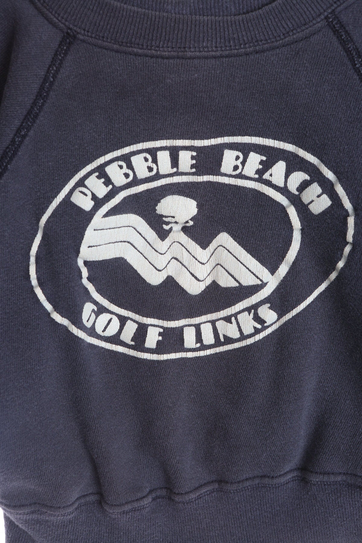 Vintage Champion Blue Sweatshirt with Pebble Beach Golf Links Print