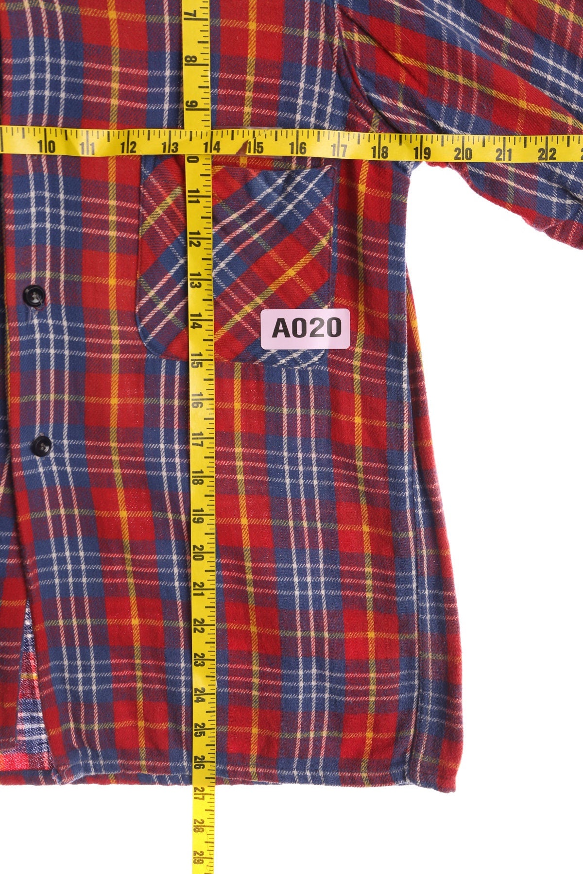 Vintage Red Flannel Plaid Shirt by Gentry - Era 50's - 60's