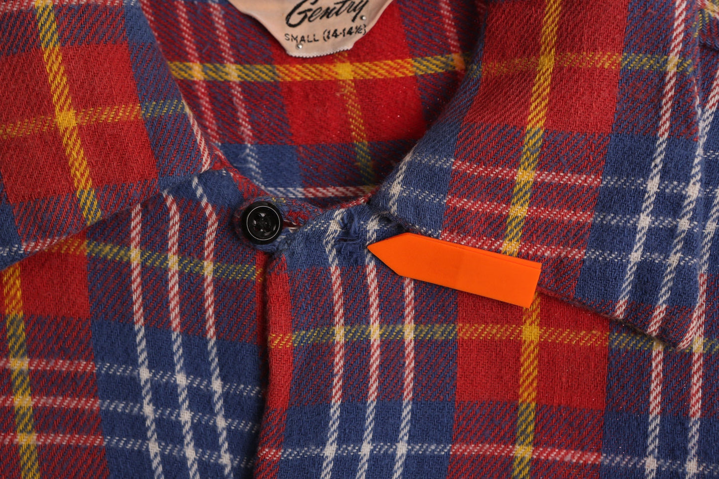 Vintage Red Flannel Plaid Shirt by Gentry - Era 50's - 60's