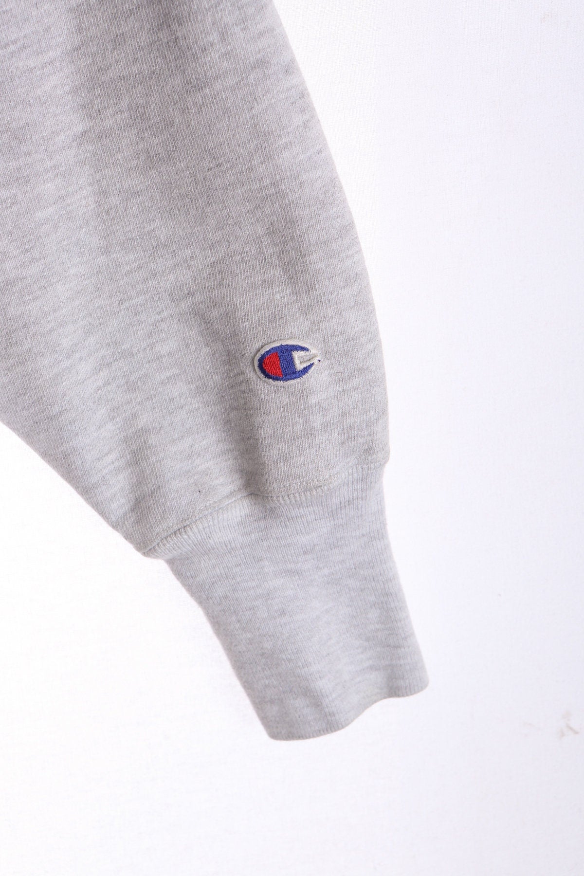 Vintage Champion Gray Crew Neck Sweatshirt with Irvine Crew California Rowing Yellow Print