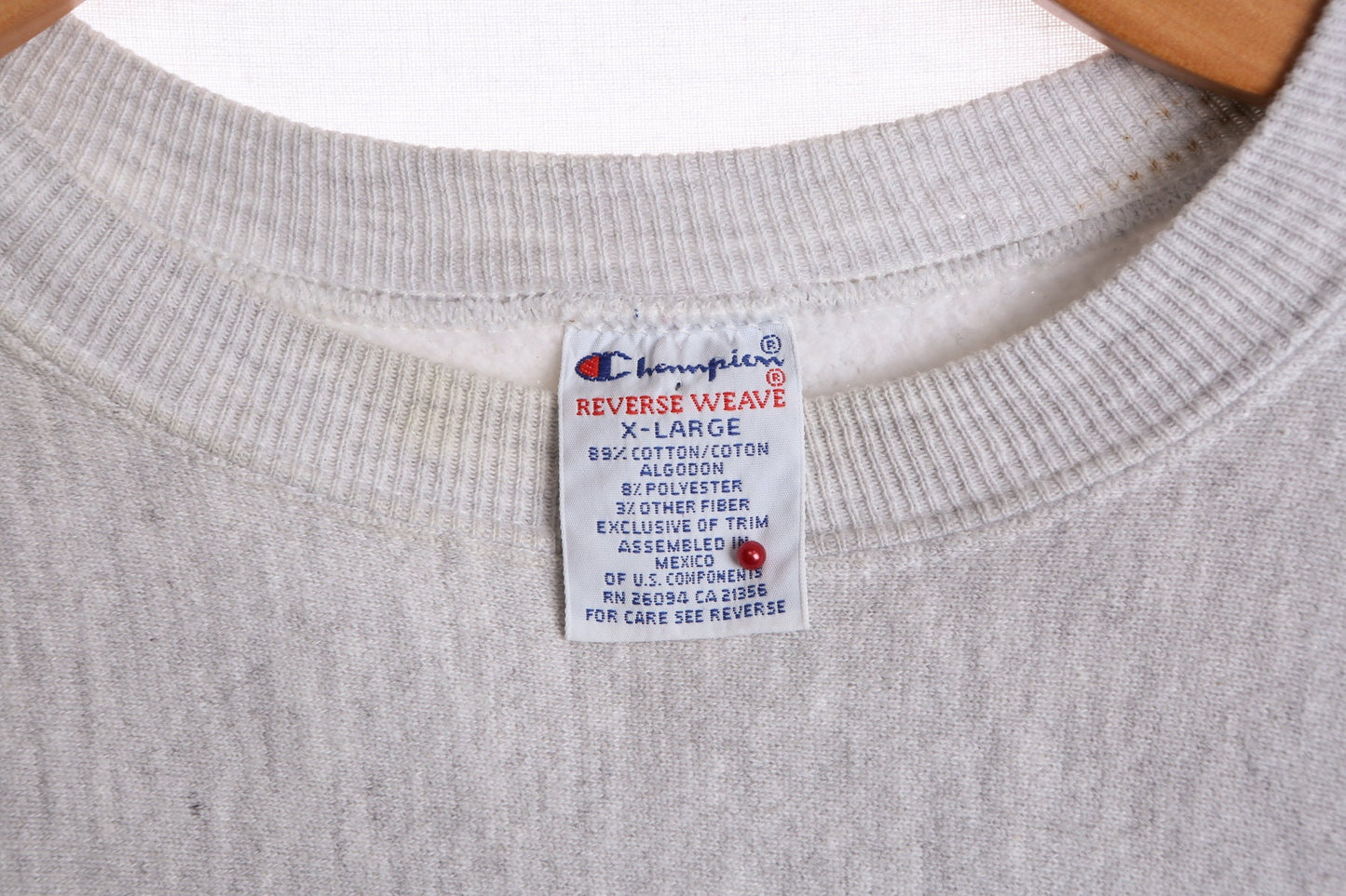 Vintage Champion Gray Crew Neck Sweatshirt with Irvine Crew California Rowing Yellow Print