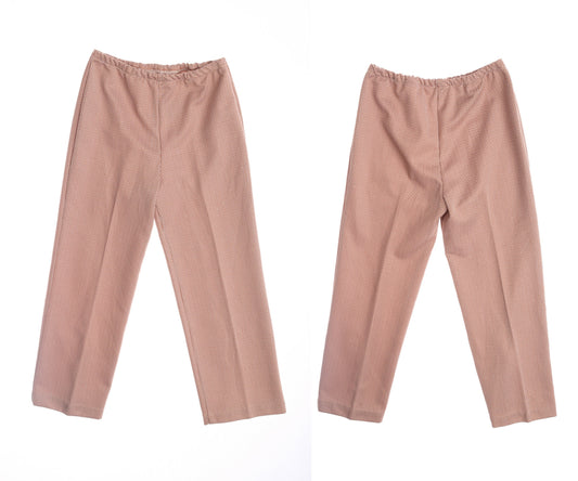 70's Women Pink Plaid Pants
