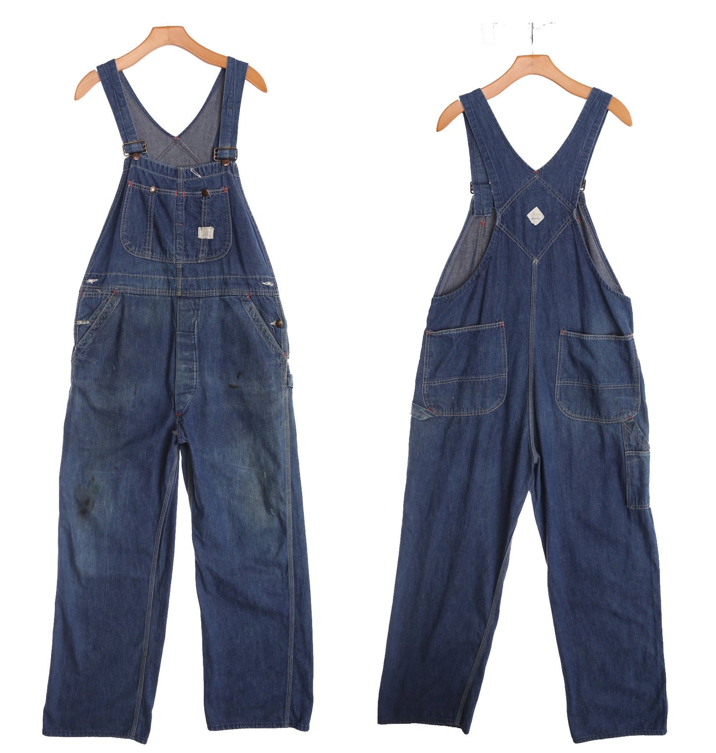 Vintage Blue Denim Overalls by Big Mac 100% Cotton union Made - Era 70's - 80's