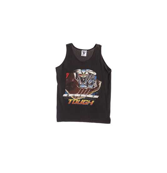 Harley Davidson Black Graphic Tank Top with Built Tough Biker Print