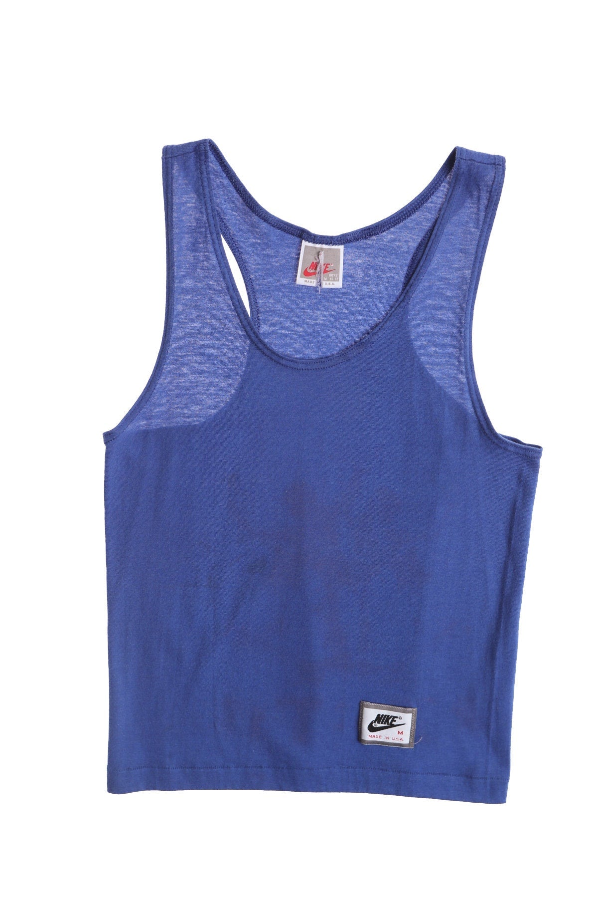Vintage Nike Blue Athletic Tank Top - Era 80's - 90's