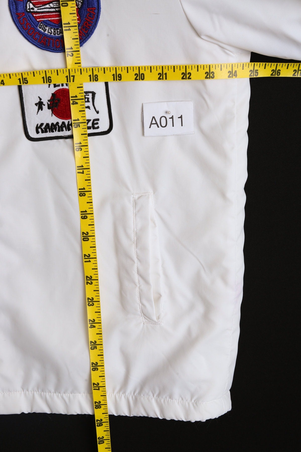 Vintage White Racing Nylon Jacket with Vintage Racing Patches