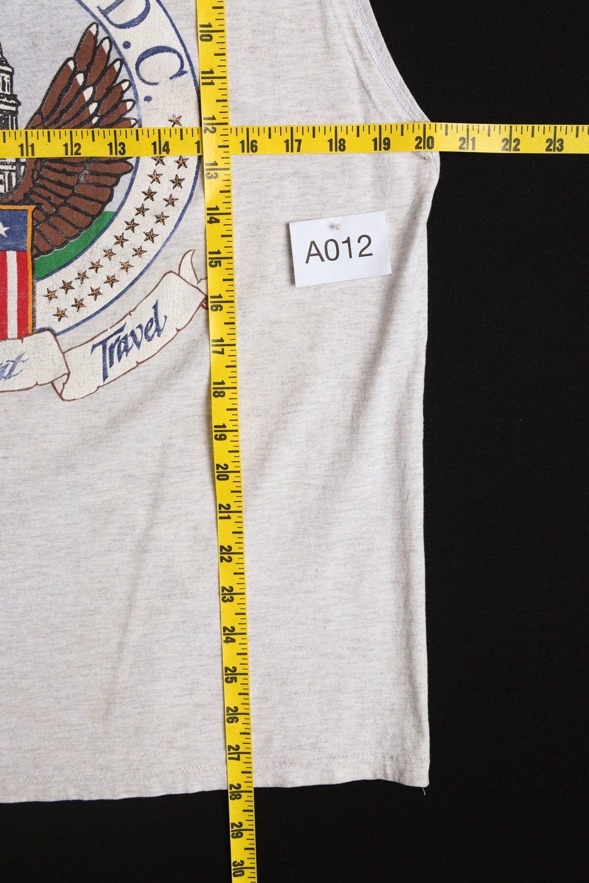 Vintage Gray Tank Top with Washington DC Print