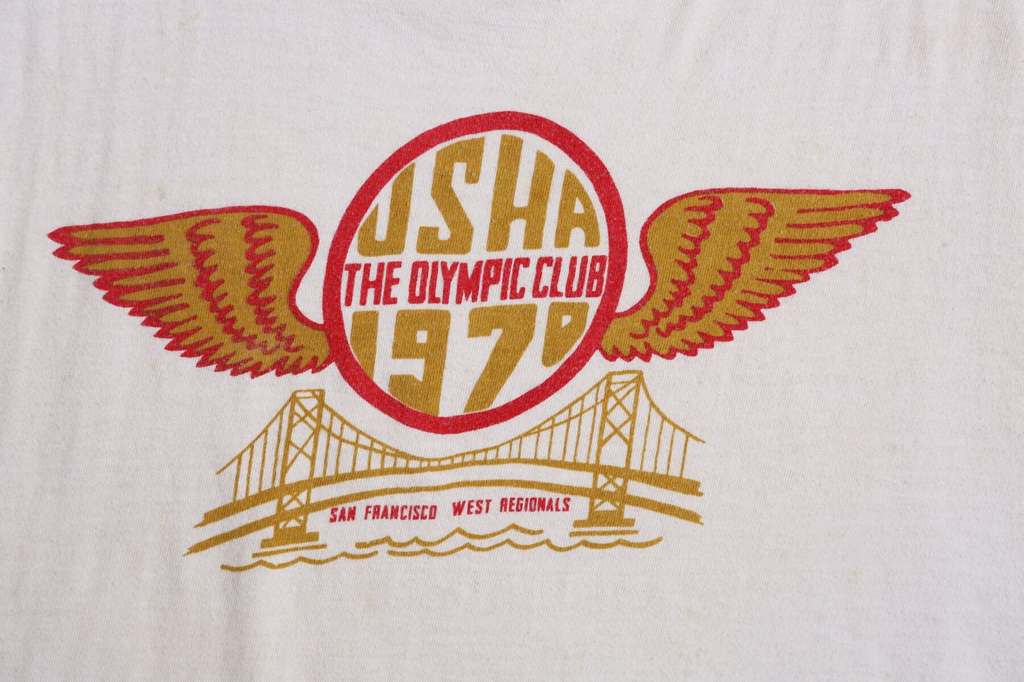 USHA 1970 The Olympic Club White Cut Off Sleeves T-shirt
