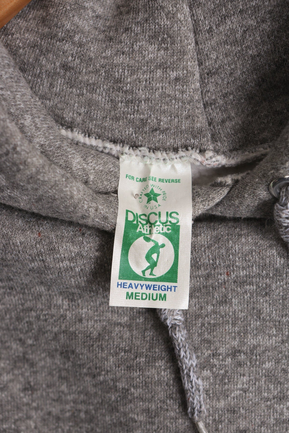 Vintage Gray Pullover Hoodie - No Print - Era 80s - 90s