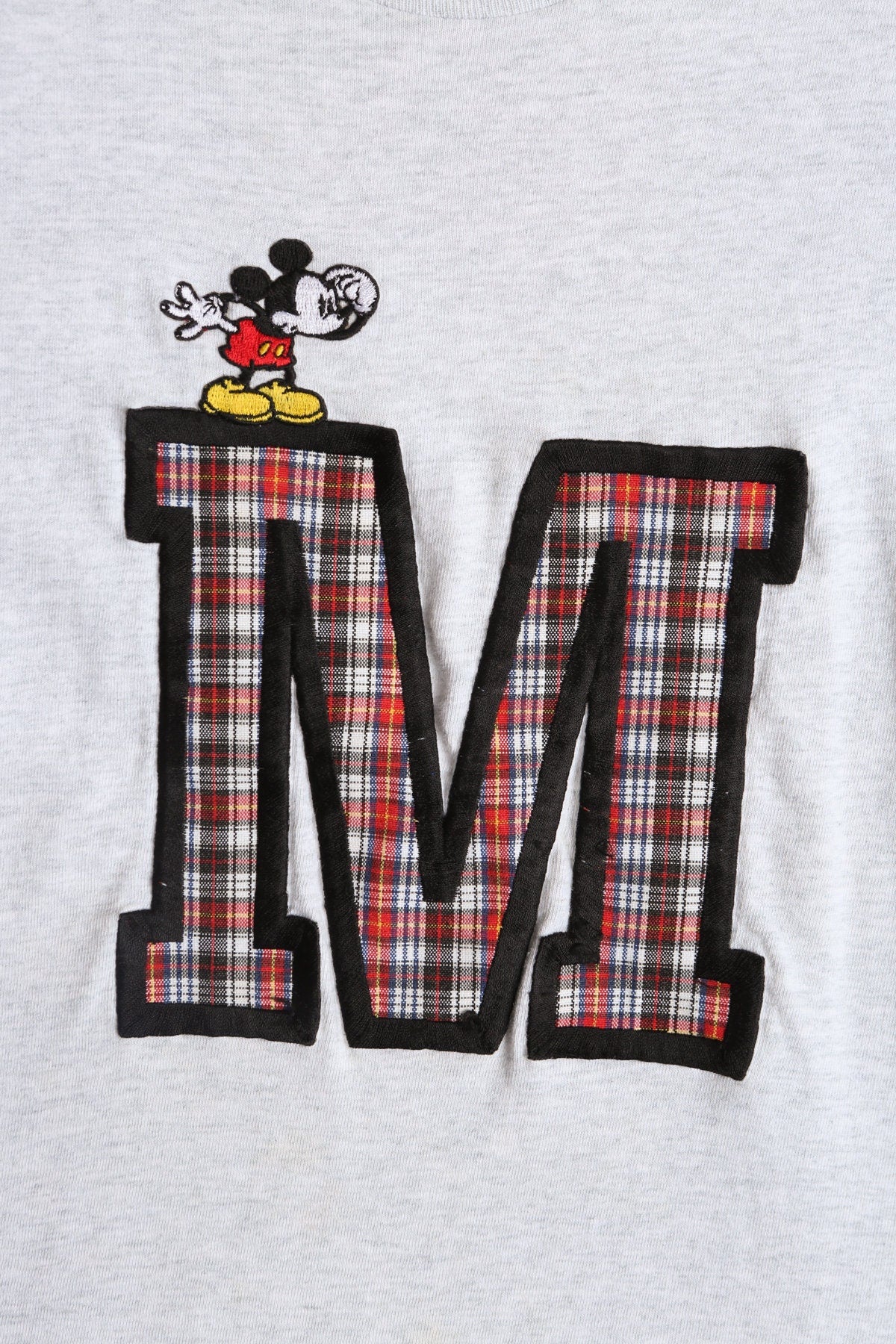 Mickey Mouse Letter M Gray T-shirt