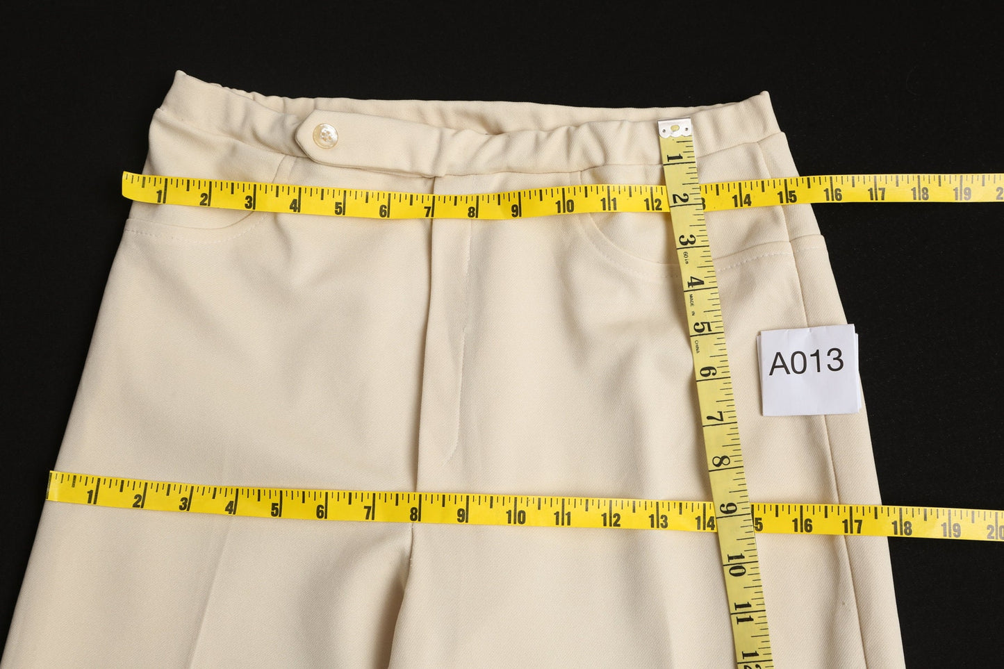 70's Women Beige Casual Pants