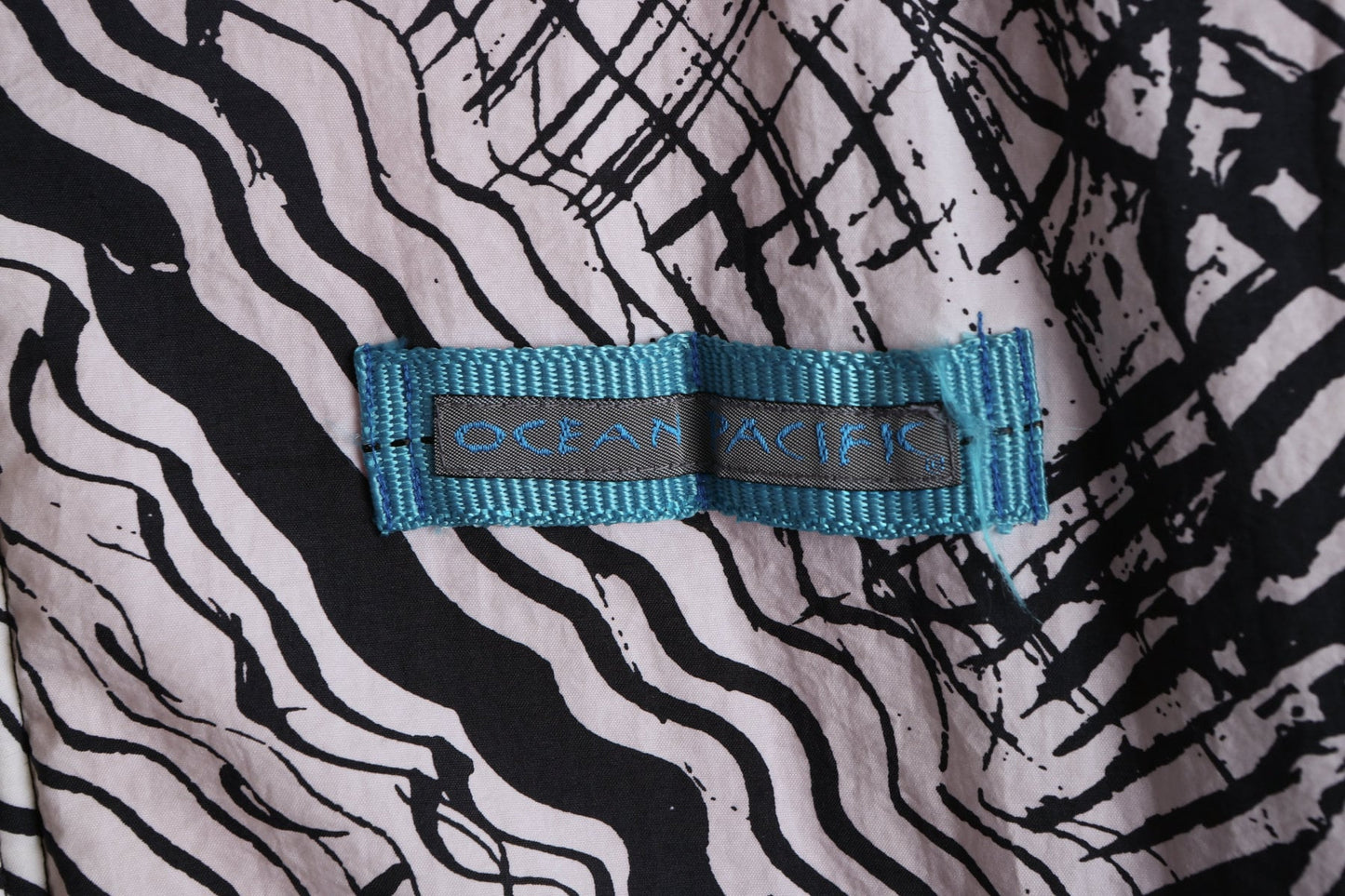 Ocean Pacific Nylon Bomber Geometrical Print Ski Jacket