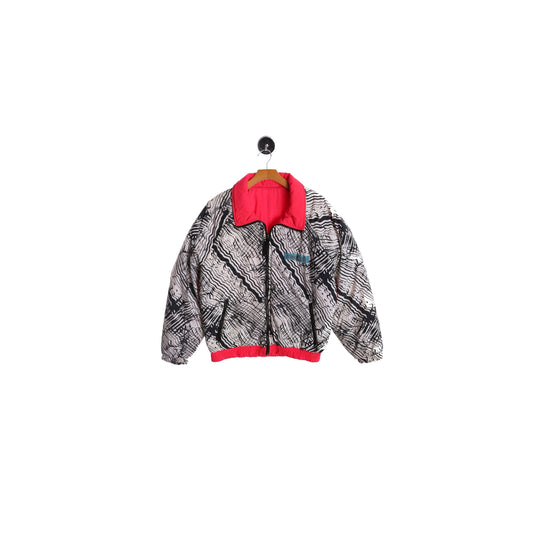 Ocean Pacific Nylon Bomber Geometrical Print Ski Jacket