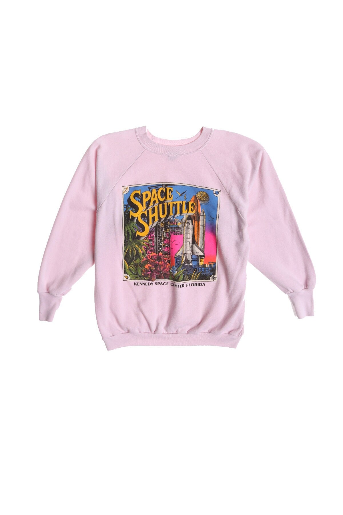 Space Shuttle - Kennedy Space Center, Florida Pink Graphic Sweatshirt