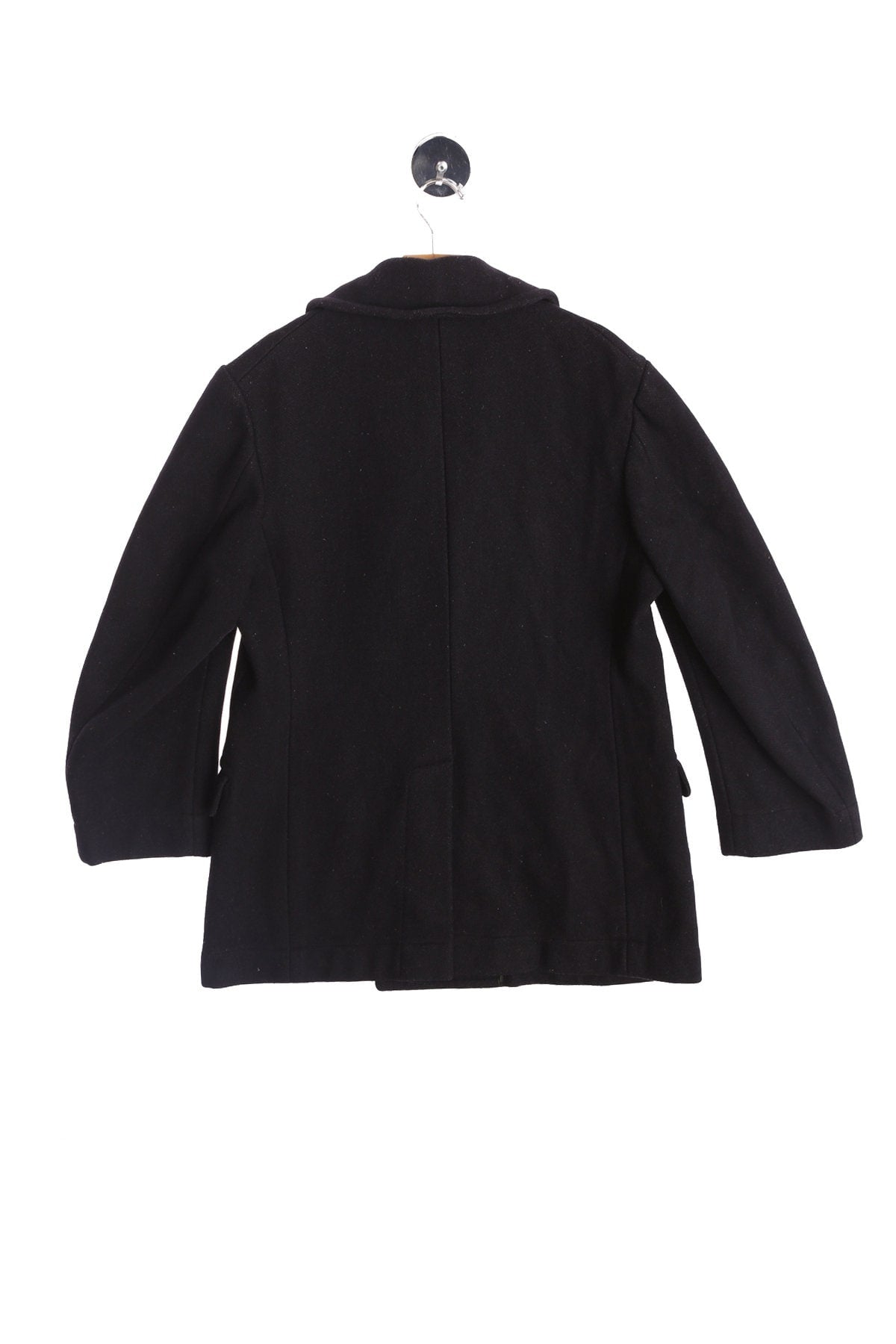 Vintage Men Black Peacoat - By Precision Uniforms - Era 40's - 50's