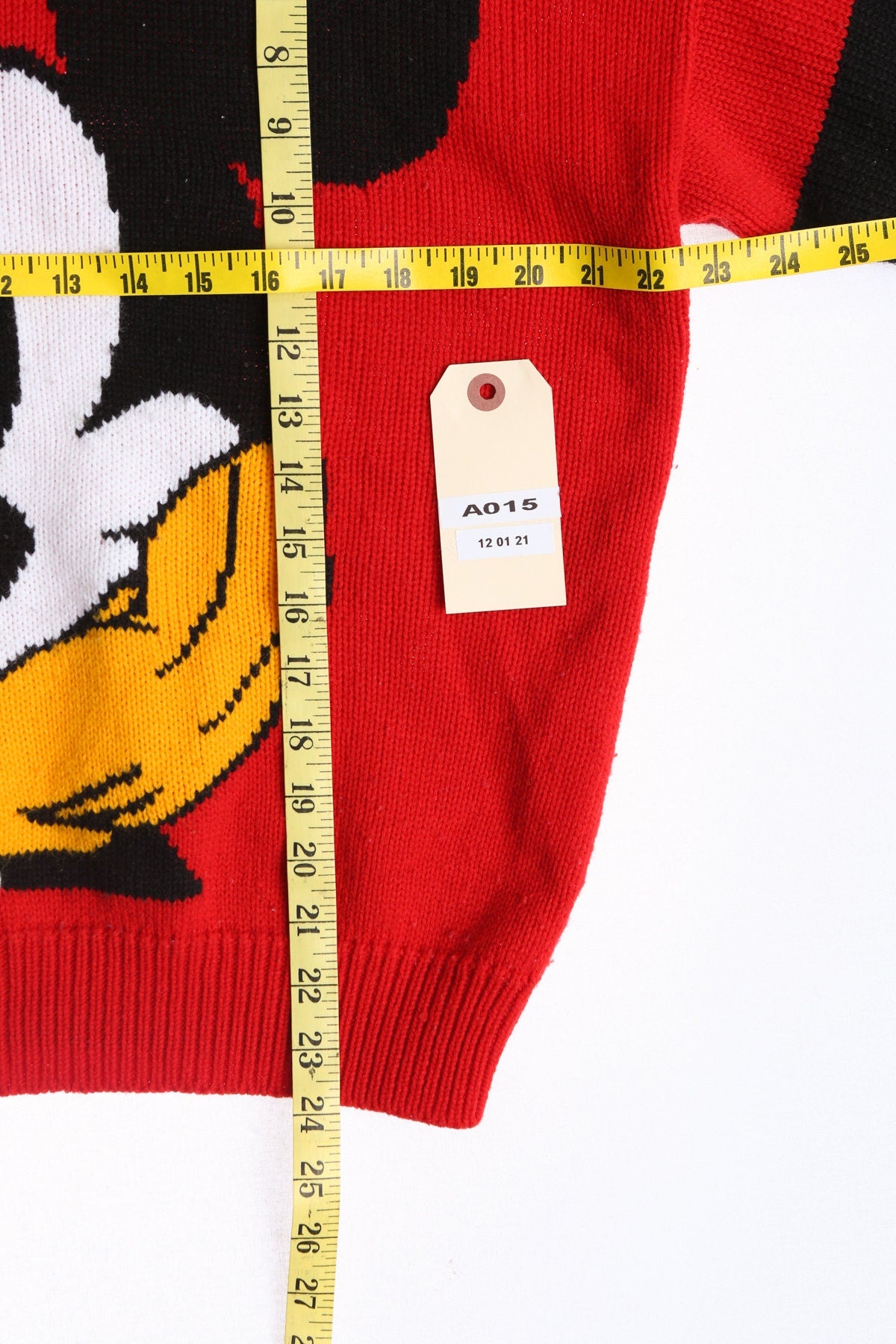 Vintage Mickey Mouse Red Sweater