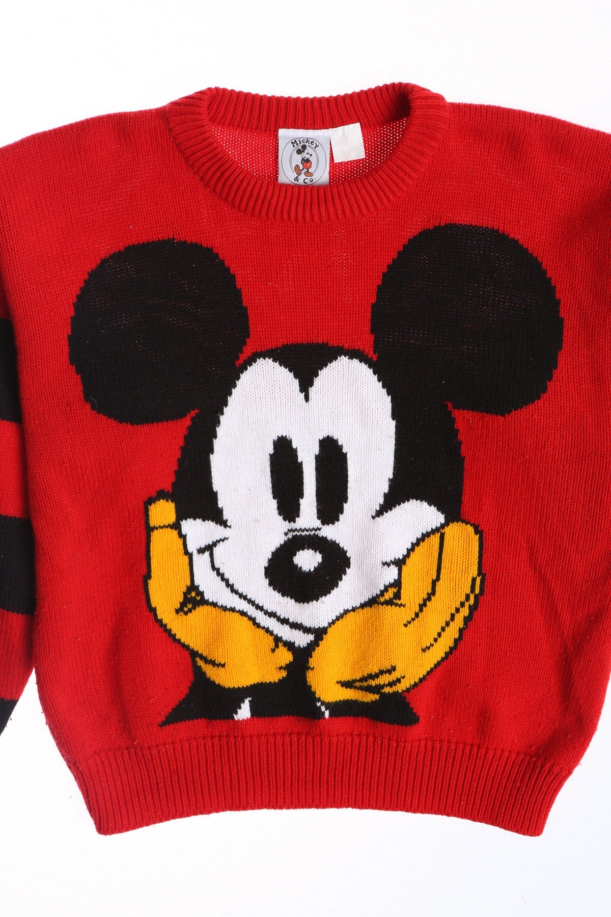 Vintage Mickey Mouse Red Sweater