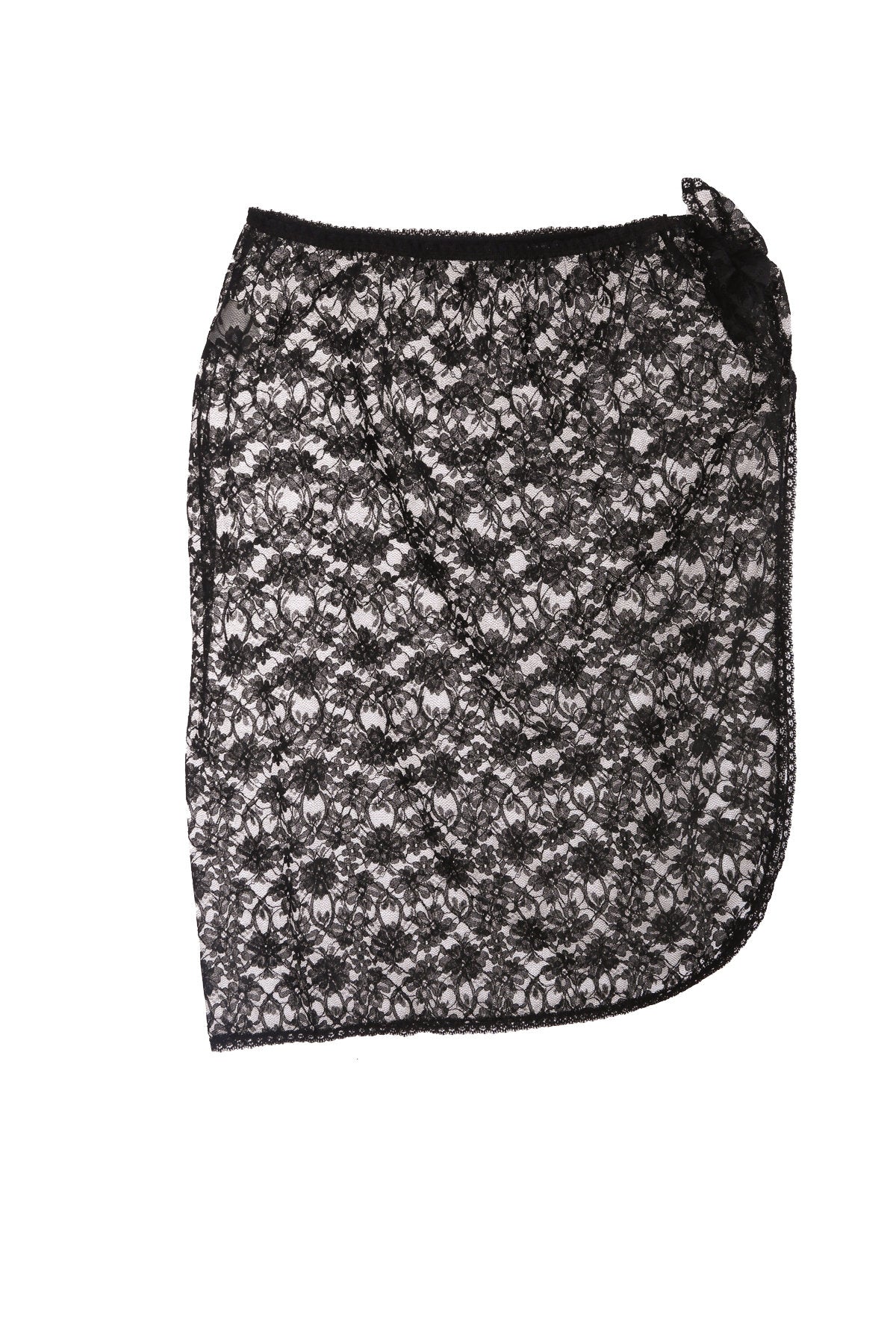 Women Black Lace Slip Under Skirt