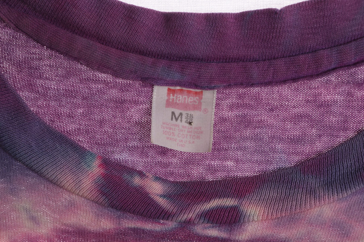 Vintage Tie Dye Graphic T-shirt by Phillip Brown 1984 - Hippie Abstract Geometry Print