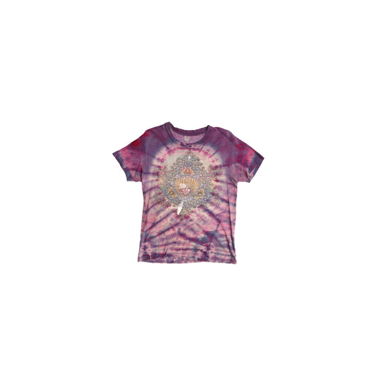 Vintage Tie Dye Graphic T-shirt by Phillip Brown 1984 - Hippie Abstract Geometry Print