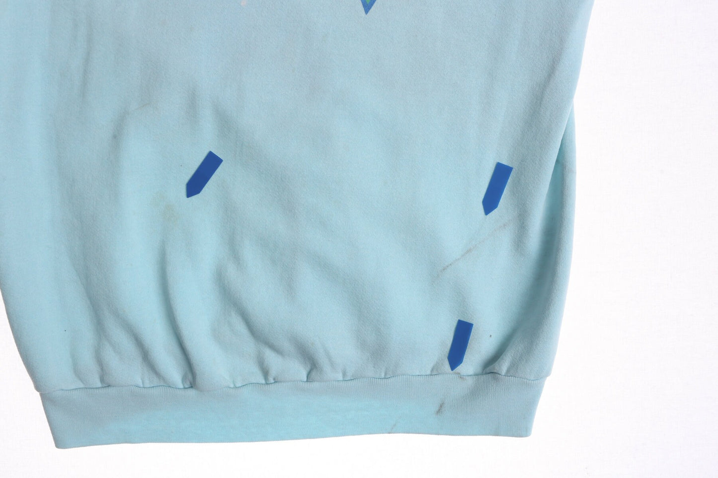 Vintage Coca Cola Blue Graphic Sweatshirt with Beach Surfing Print