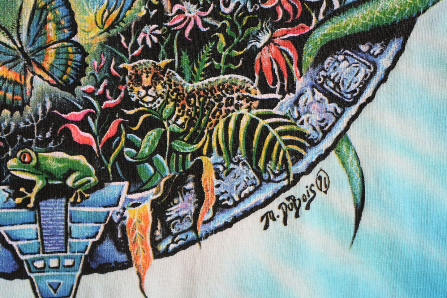 Vintage tie Dye Graphic T-shirt - Nature's Vanishing Rainforest Print