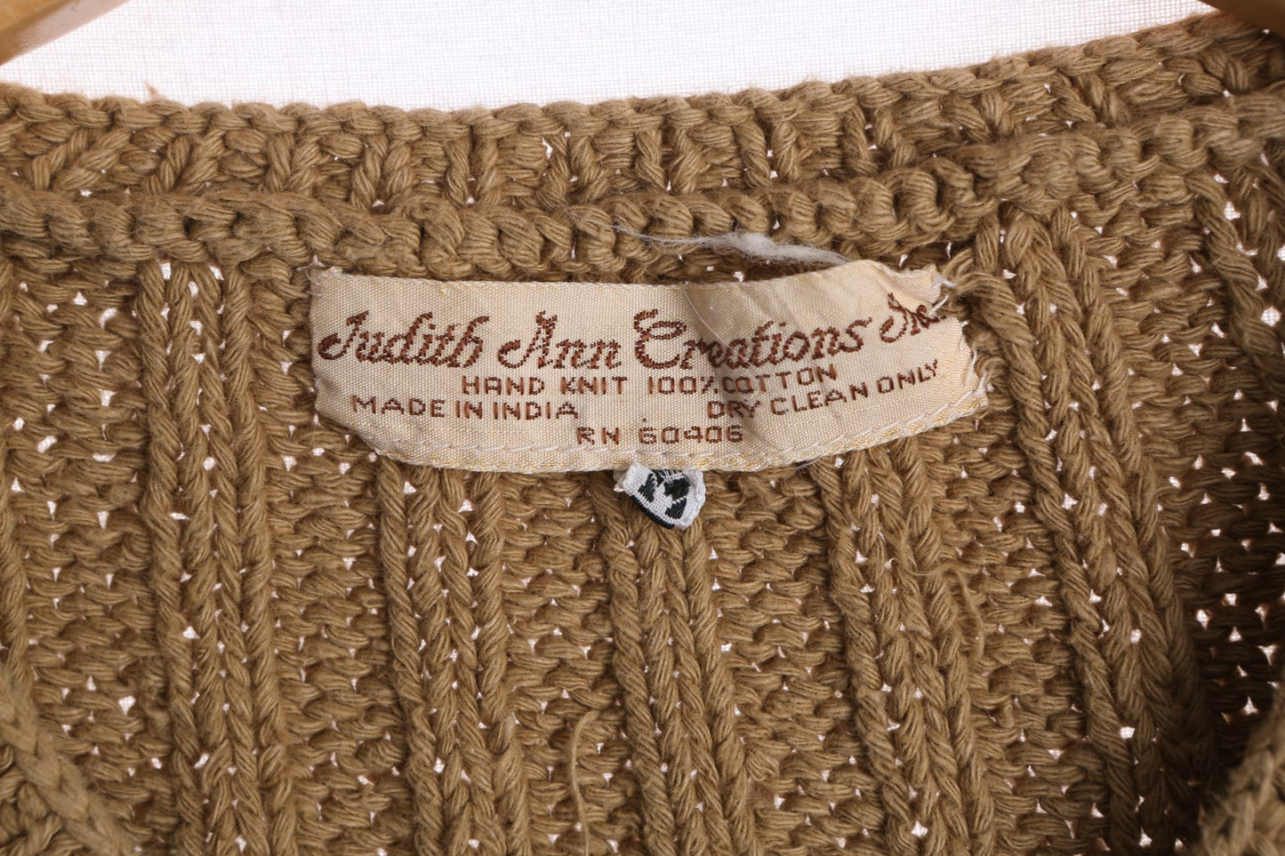 Vintage Brown V Neck Women Sweater with Purple Knitted Balls - Era 70's - 80s - by Judith Ann Creations