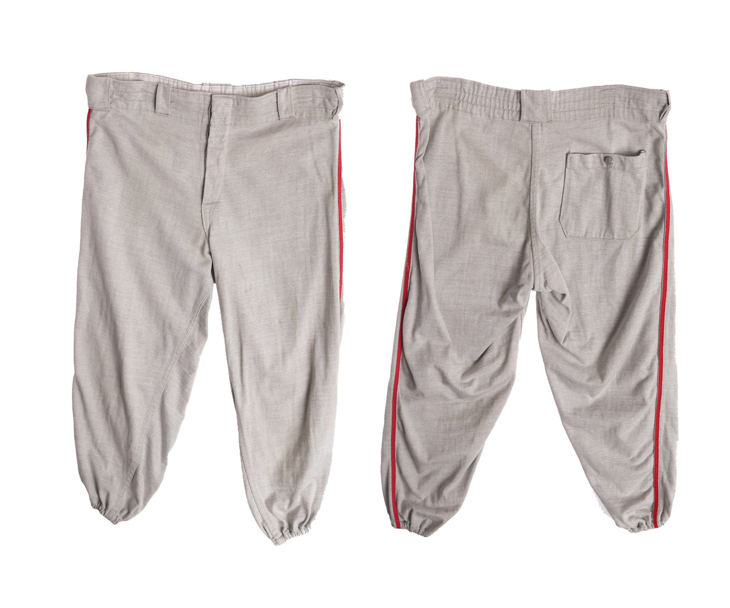 Vintage Gray Baseball Pants with No Print - Era 1950s - 1960s