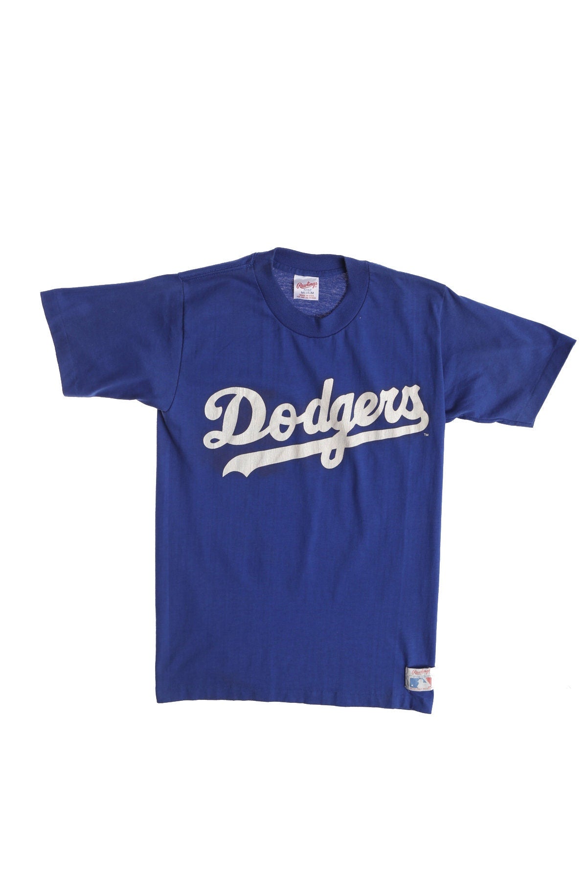 Vintage Dodgers Blue Graphic T-shirt by Rawlings - Made in USA - Era 80's - 90's