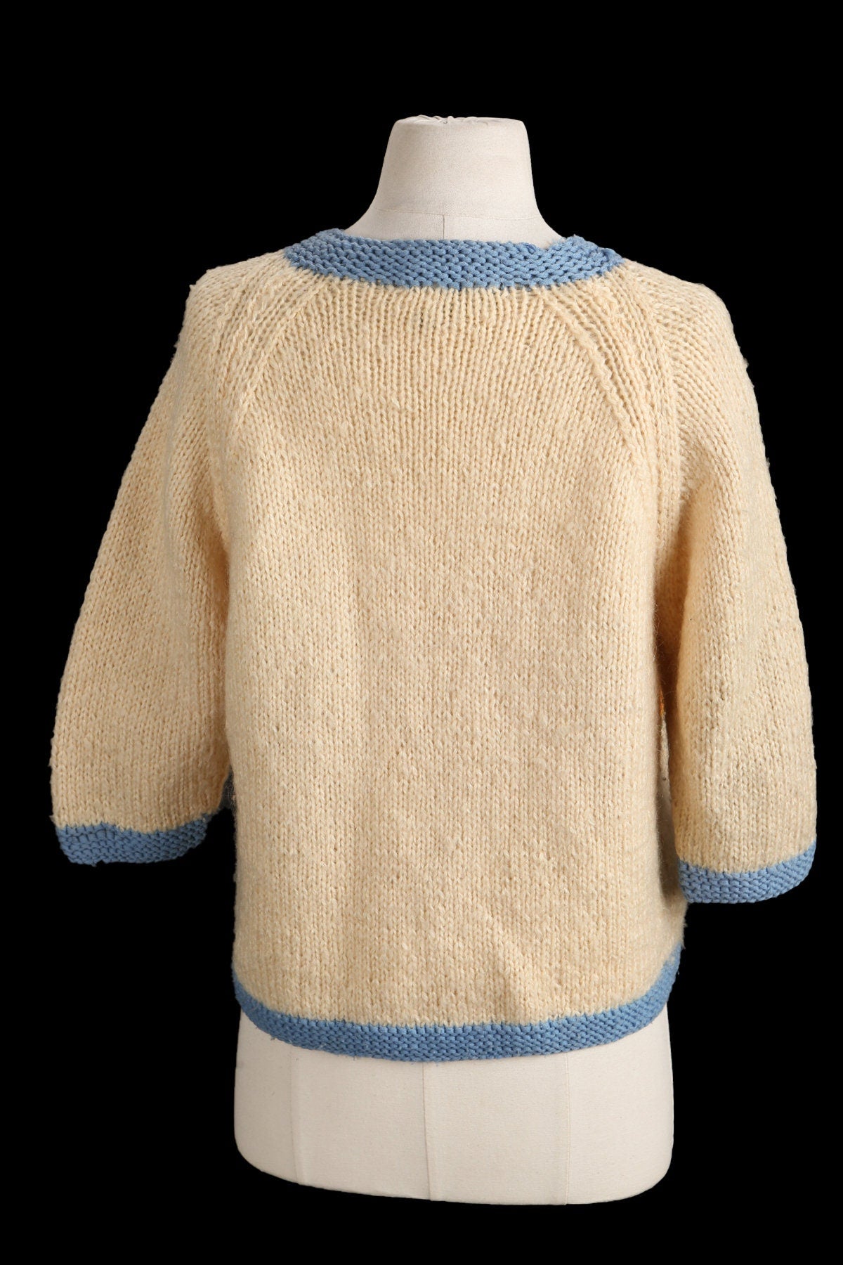 Vintage Women Button Up Embroidered Flowers by Marchessa - Era 60's - 70's