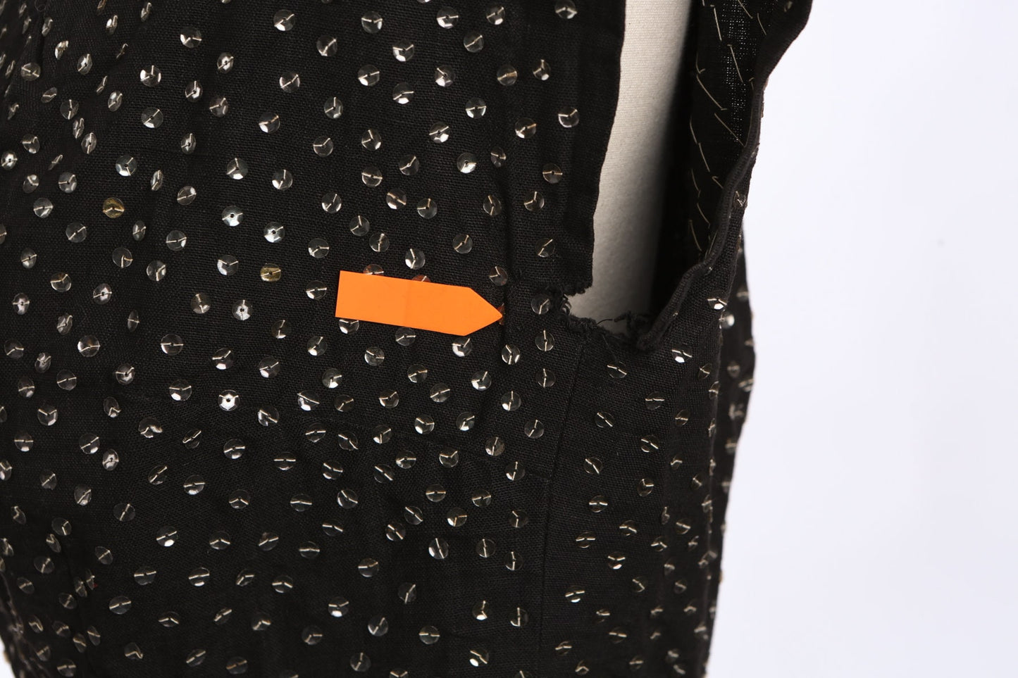 Women Black Sleeveless Casual Top with Sequin Detail - Er a 40 s - 50s