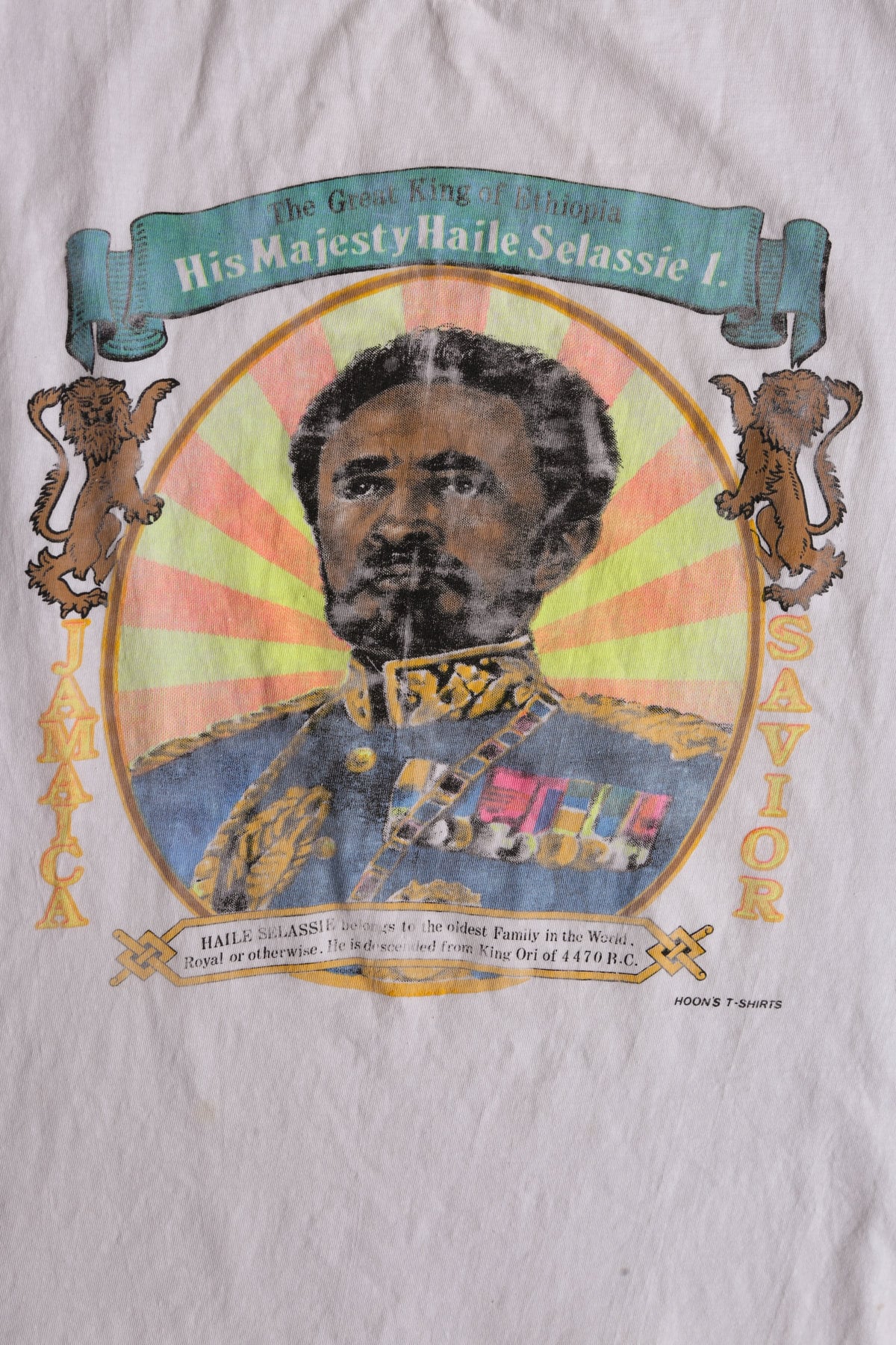 The Great King of Ethiopia White Graphic Vintage T-shirt