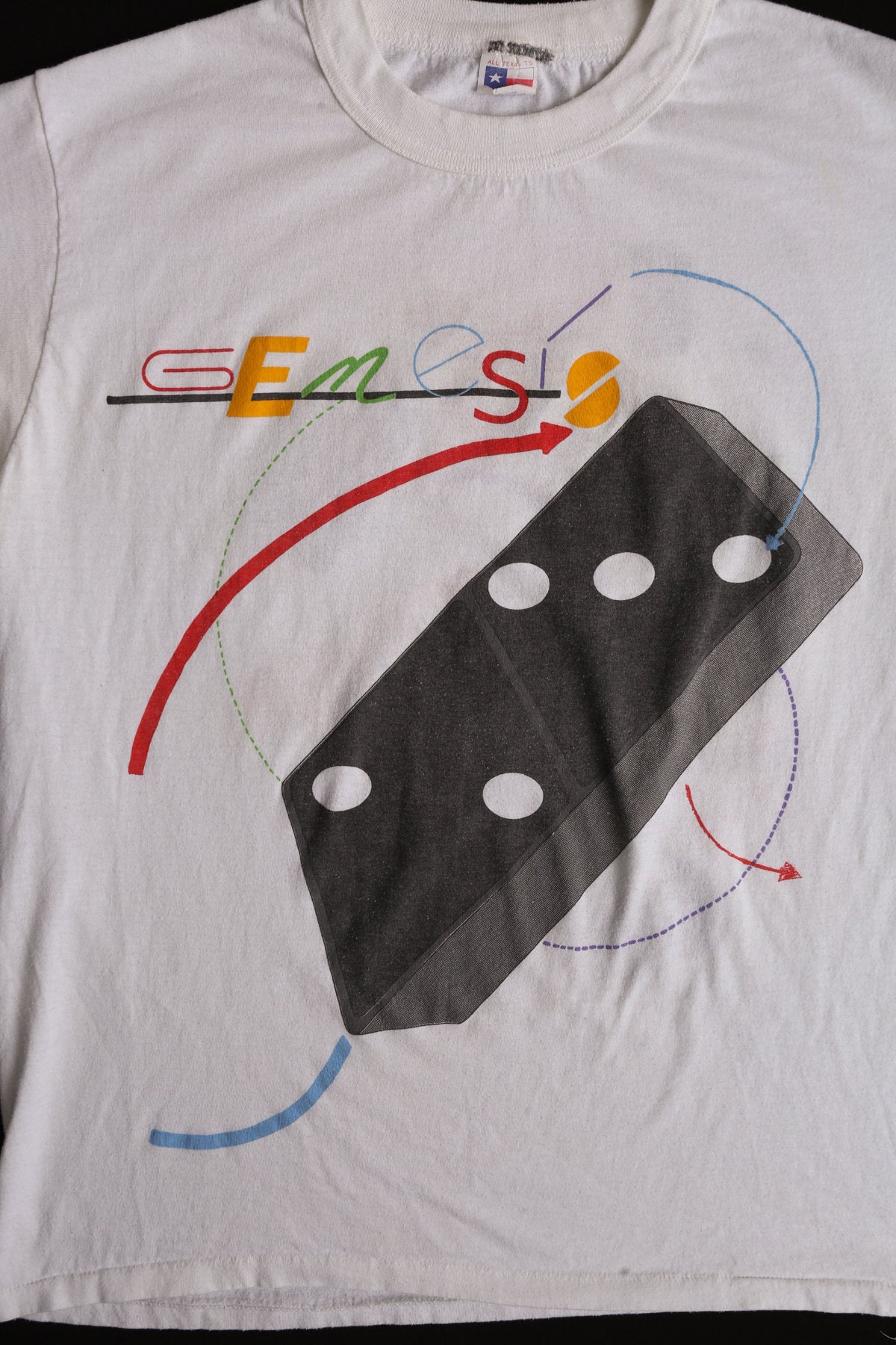 Genesis Invisible Tour 1986 White Graphic Tt-shirt