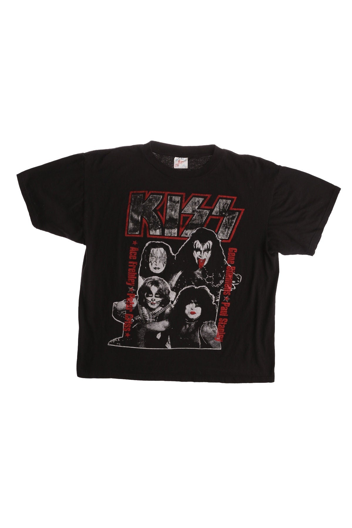 Vintage Kiss Black Graphic Rock T-shirt