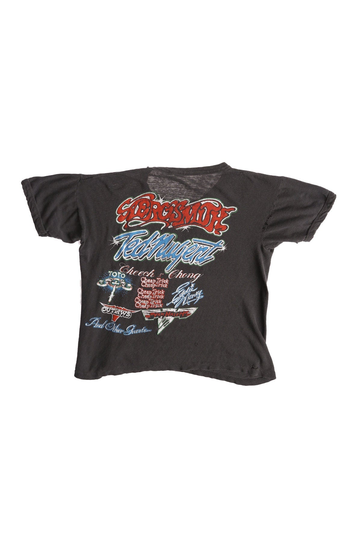 1979 California World Music Festival Black Graphic T-shirt