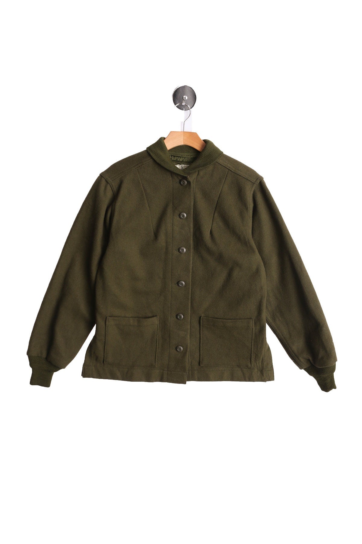 Vintage Women Green Military Field Jacket - OG-198 by Alpha Industries Inc.
