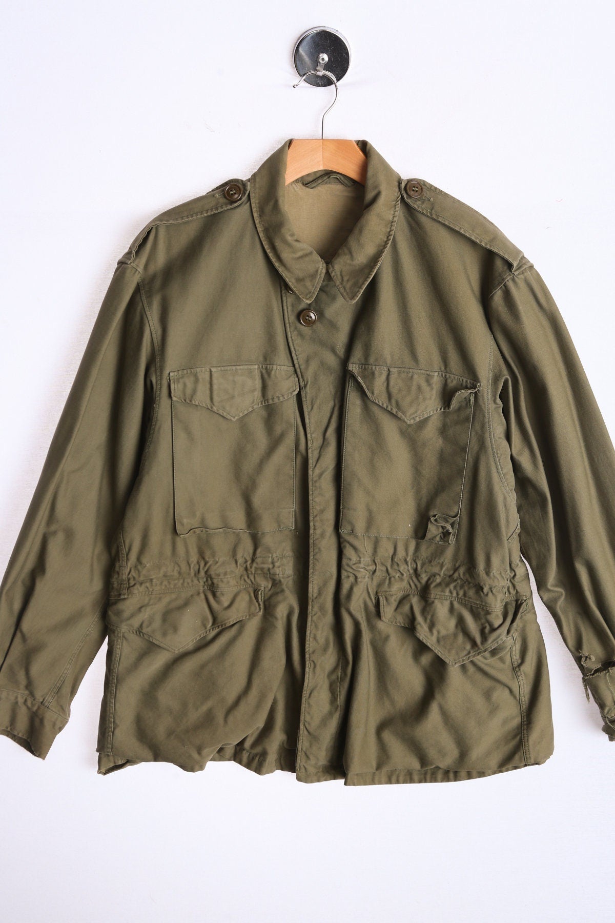 Vintage Man Military Field Jacket - Era 50s - 60s