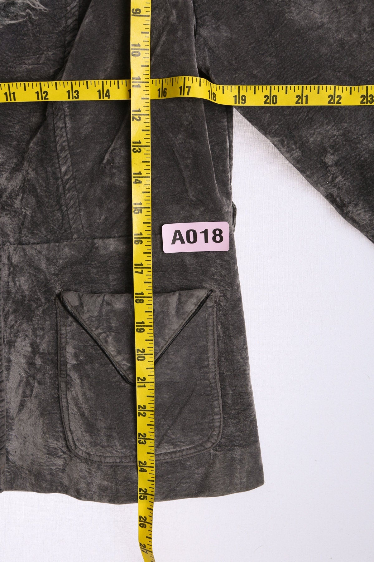 Women Gray Faux Fur Collar Velvet Blazer