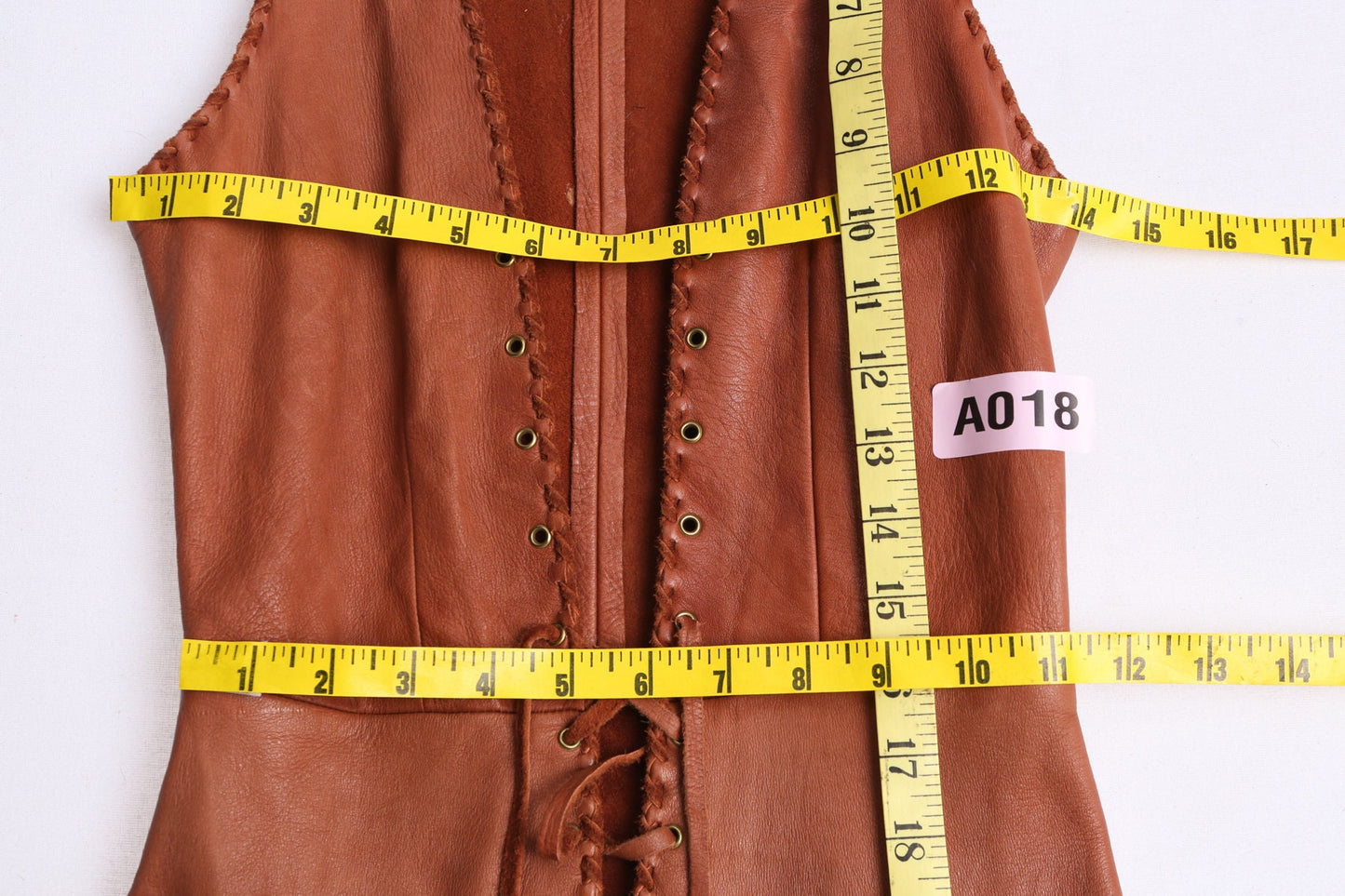 Vintage Woman Boho Long Leather Dress by Ze Zou - Era 70's - 80's