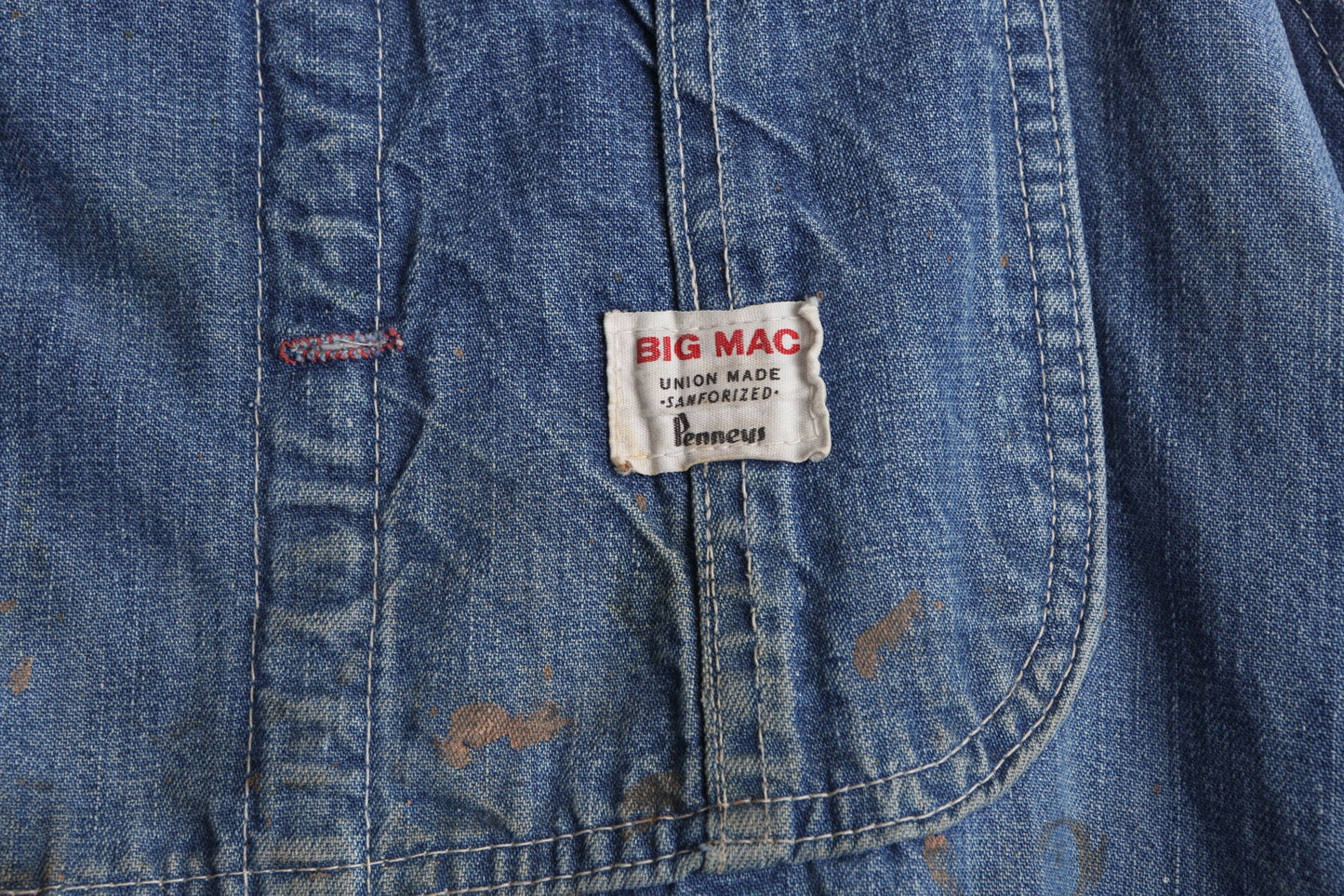 Vintage Big Mac Medium Wash Blue Overalls