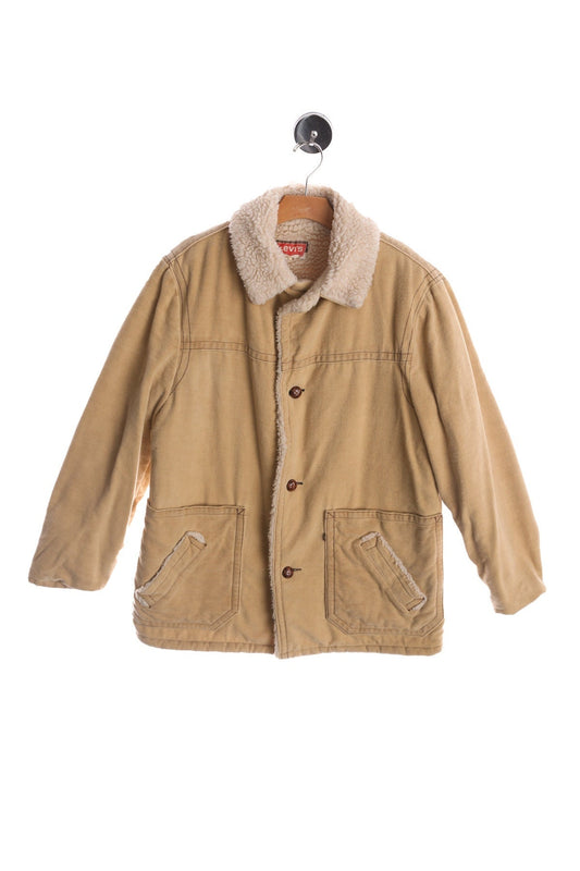 Levi's Beige Long Sherpa Coat - Era 70's - 80's