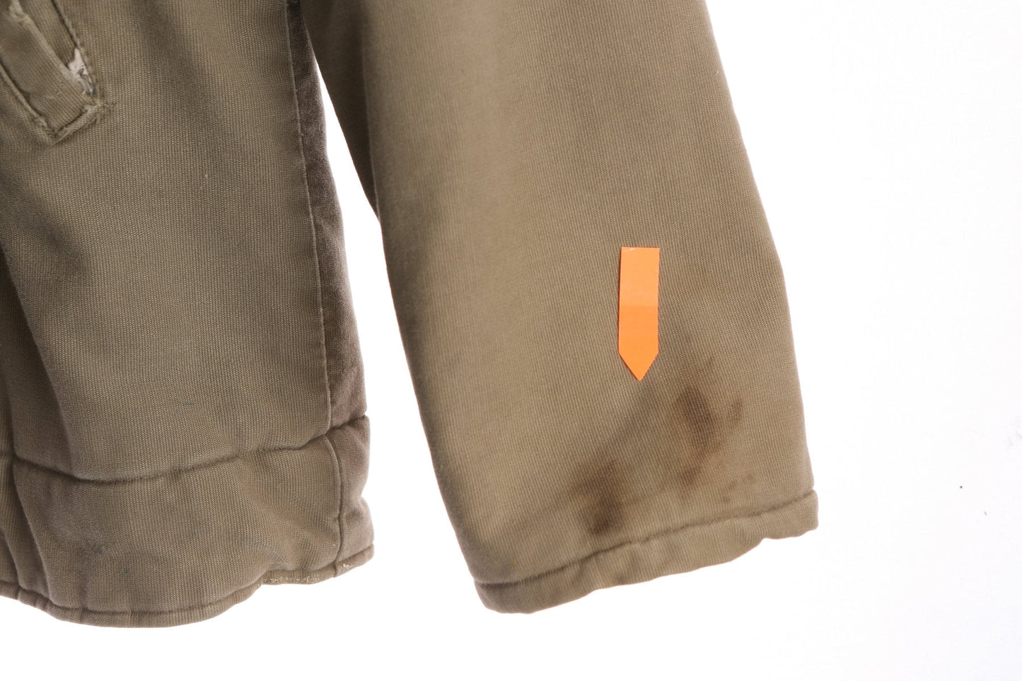 Men Green Canvas Sherpa Jacket