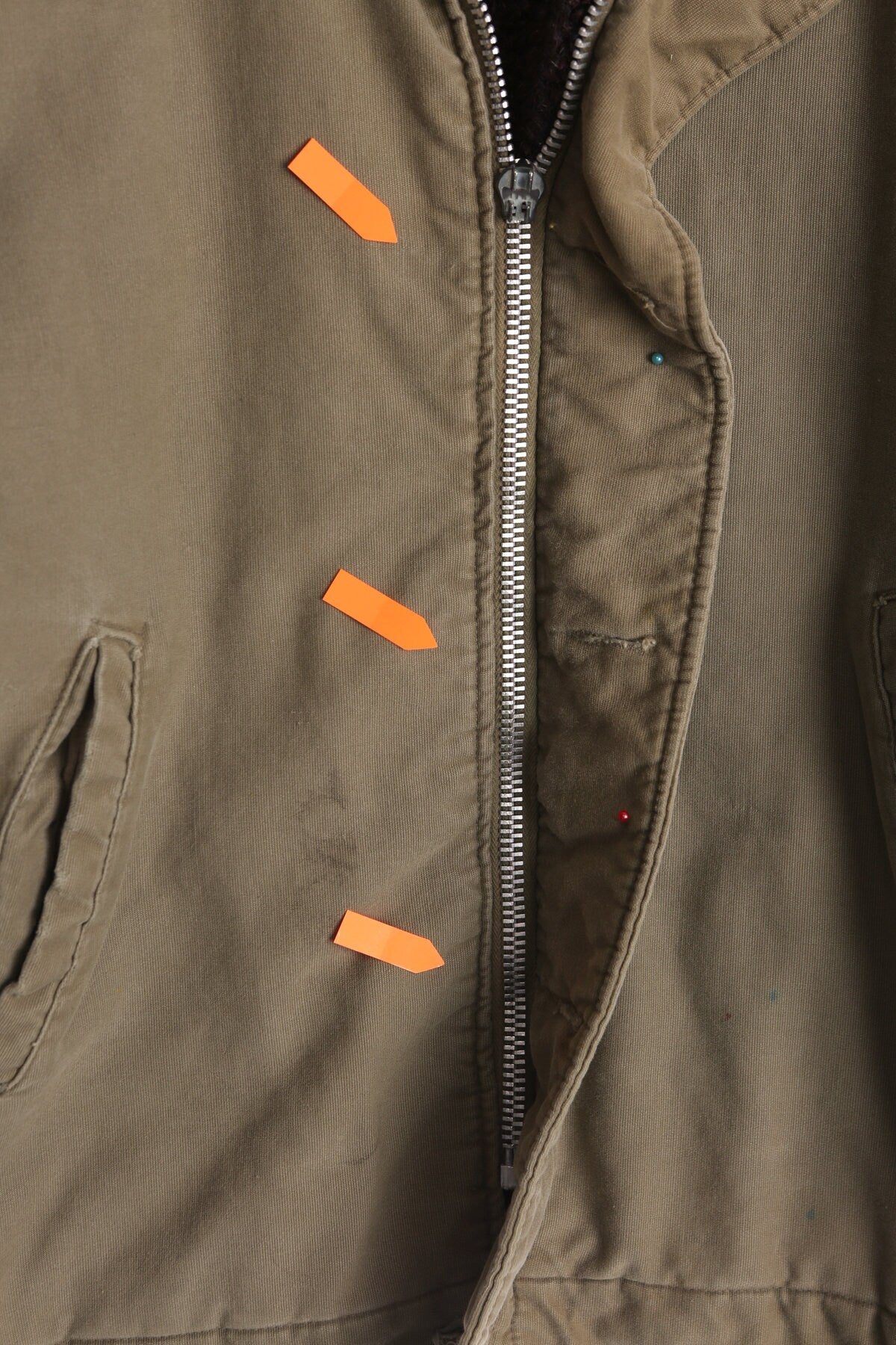 Men Green Canvas Sherpa Jacket