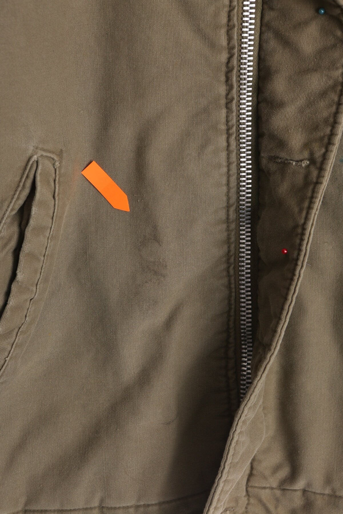 Men Green Canvas Sherpa Jacket