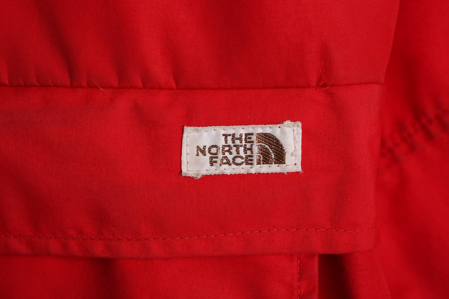 Vintage North Face Brown Label Red Nylon Parka