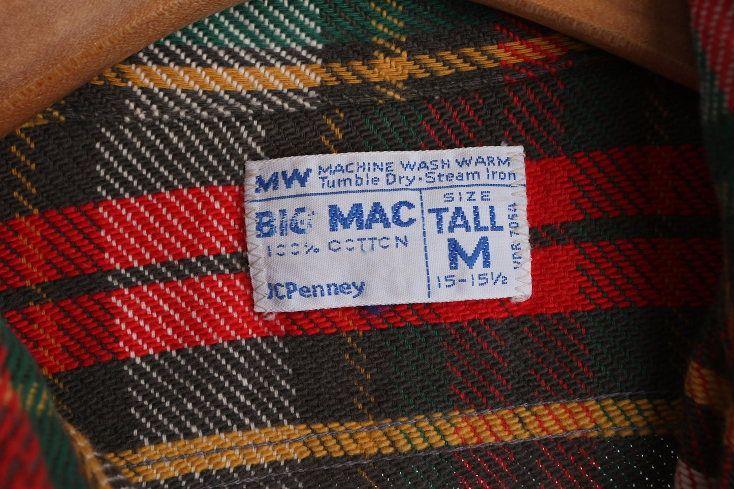 Vintage Big Mac Mne's Red Plaid Flannel Shirt - Era 80's - 90's