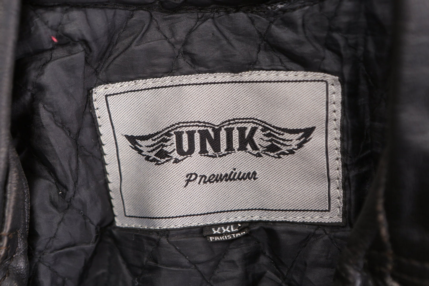 Men's Biker Black Leather Jacket by Unik Premium