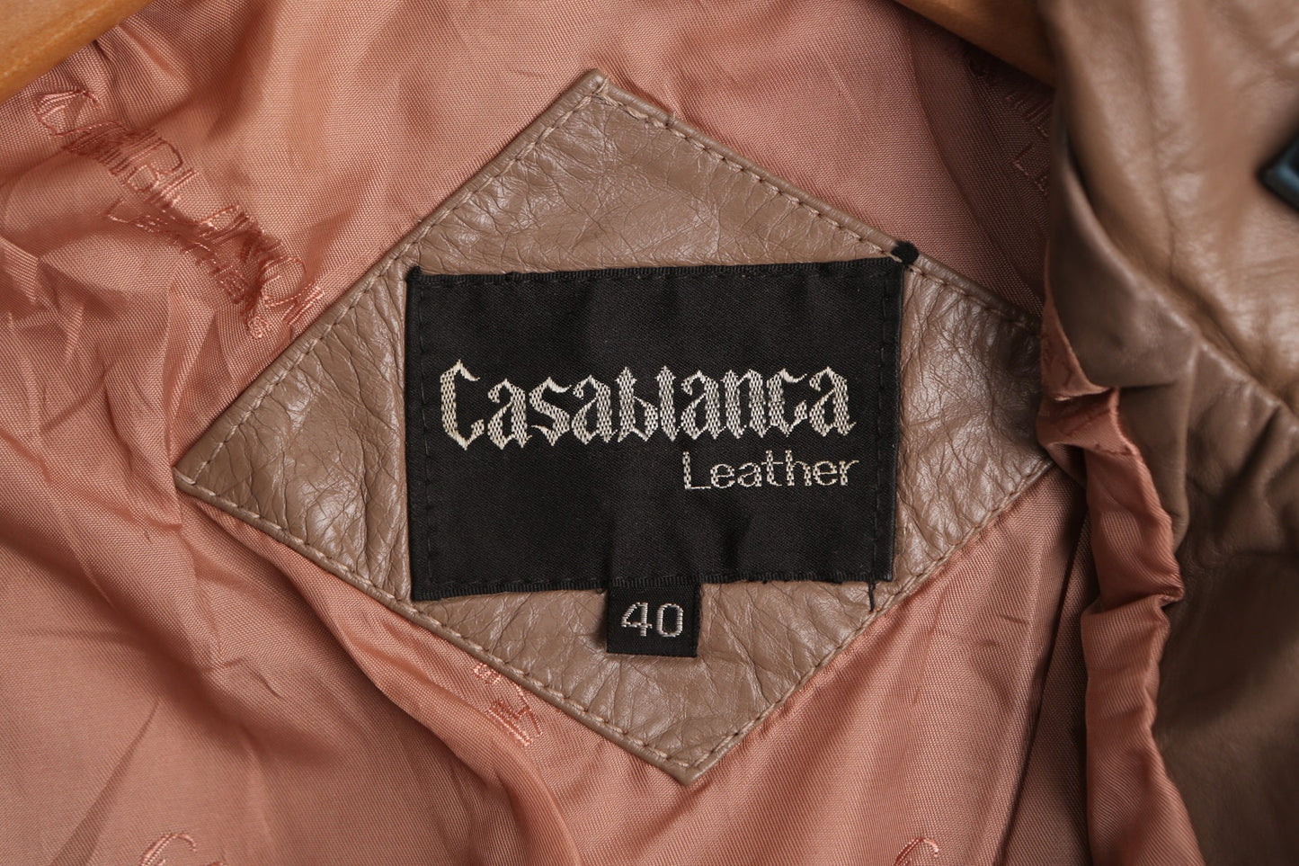 1980's Men Casual Brown Leather Jacket by Casablanca